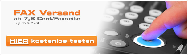 FAX Versand Hier kostenlos testen